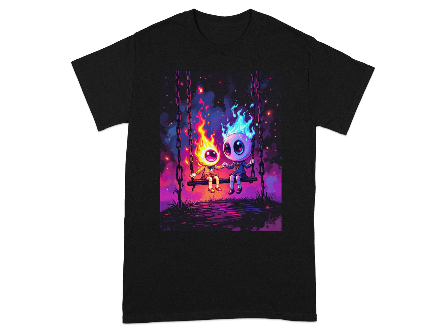 Cosmic Flame Characters Illustration Shirt product type