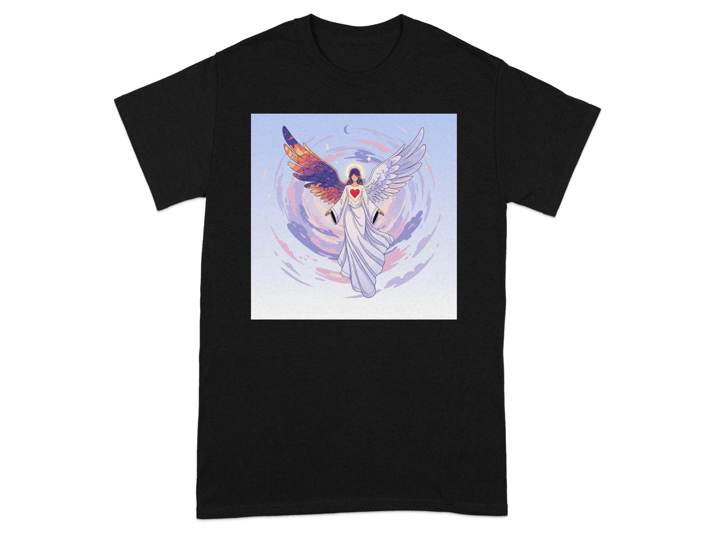Vibrant Angel Wing Illustration T Shirt product type