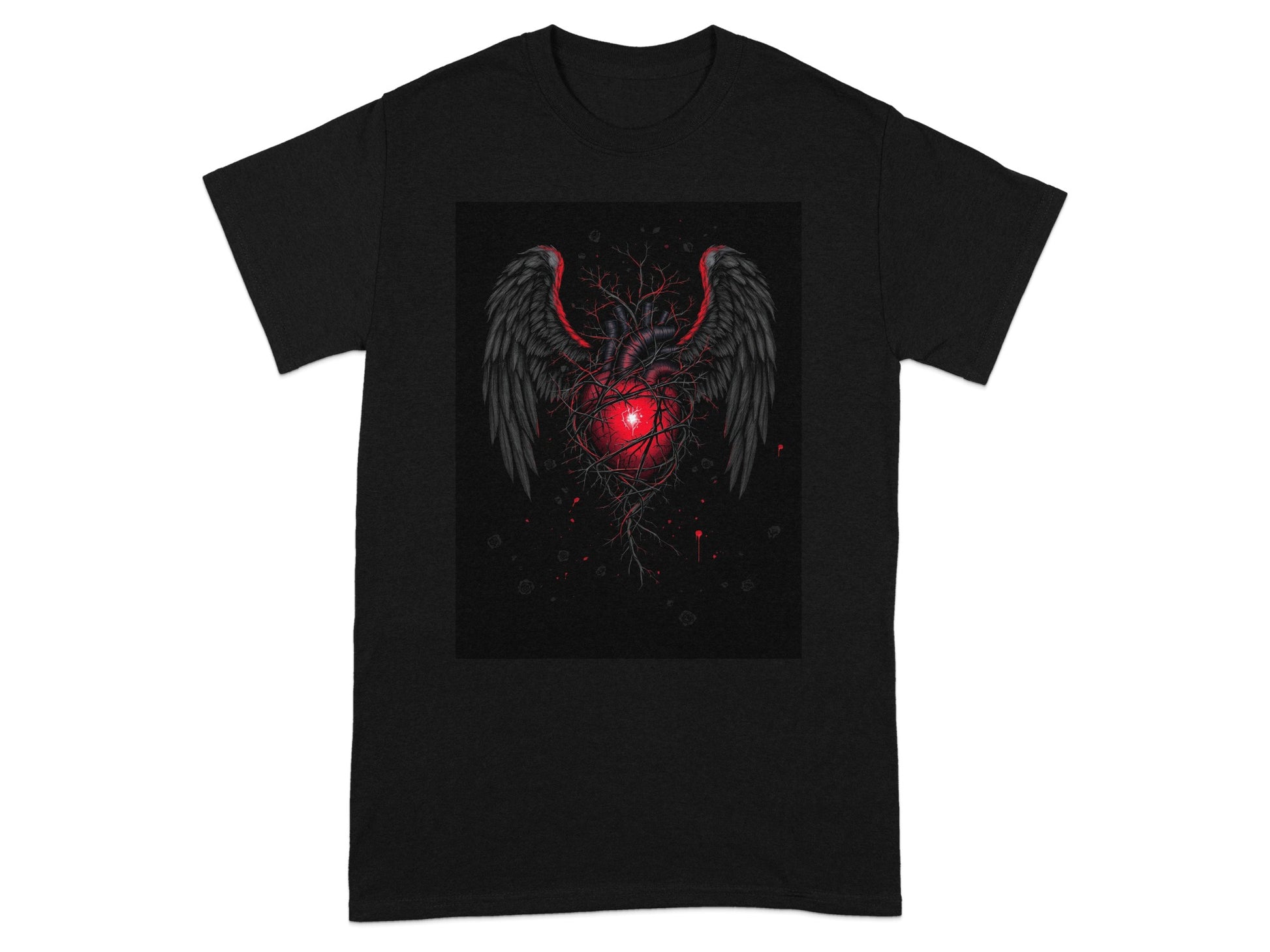 Unique Winged Heart Design Printed T-Shirt product type