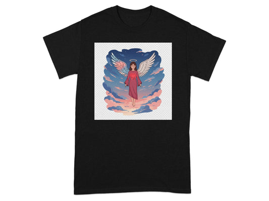 Heavenly Angel Illustration T-shirt Unique Apparel Product