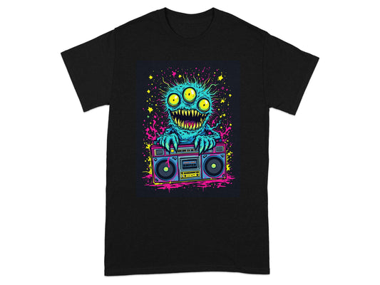 Colorful Monster with Boombox Graphic T-shirt product